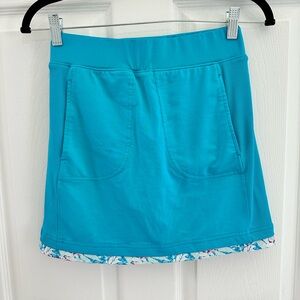 Machine Blue A-Line Mini Skirt for Casual Wear
